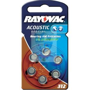 Rayovac 312 Hearing Aid Batteries 1.45V